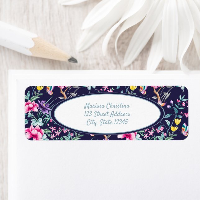 Blue Pink Teal and Yellow Floral Pattern (Insitu)