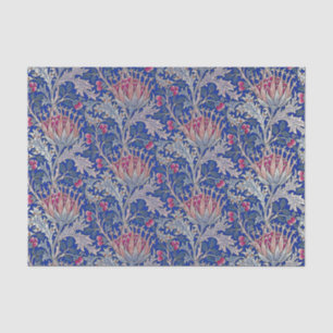 blue pink thistle tissue paper