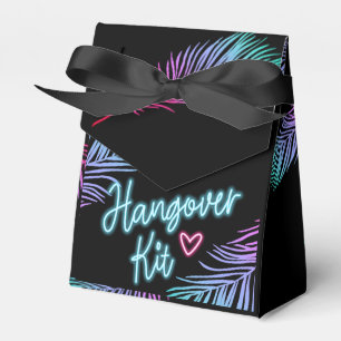 Blue & Pink Tropical Bach Hangover Kit Favour Box