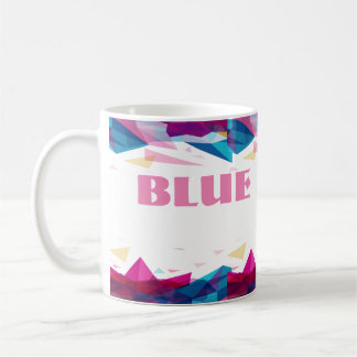 Blue pink vision shapes coffee mug