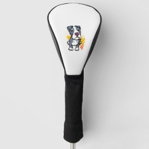 Blue Pit Bull Pup Golf Head Cover
