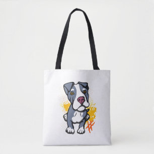 Blue Pit Bull Pup   Tote Bag