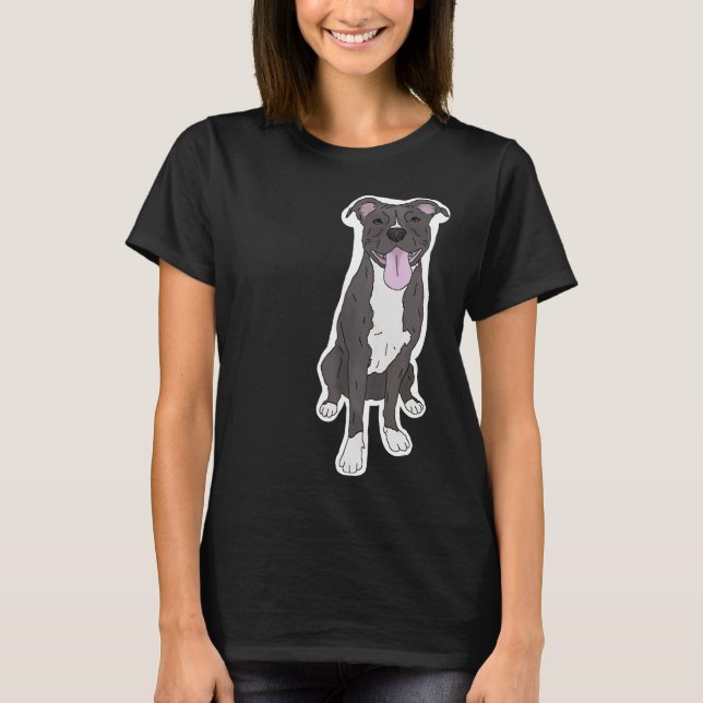 Blue Pit Bull  T-Shirt (Front)