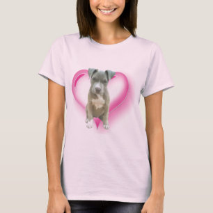 Blue pitbull puppy t-shirt