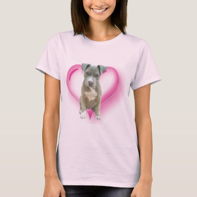 Blue pitbull puppy t-shirt (Front)