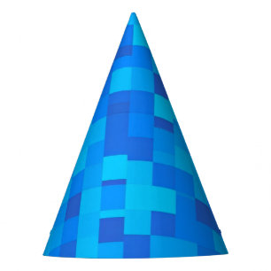 Blue Pixel Party Hat