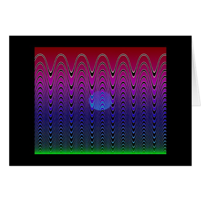 Blue Pixel Sunset #7 (card) (Front Horizontal)