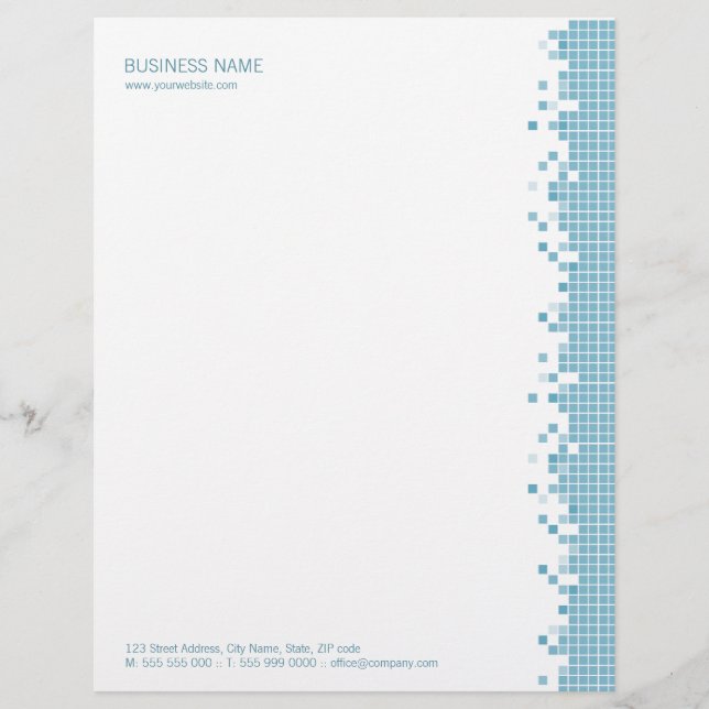 Blue Pixels letterhead Design (Front)