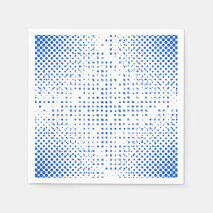 Blue Pixels Pattern Napkin