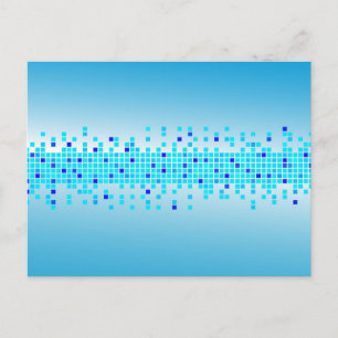Blue Pixels Postcard