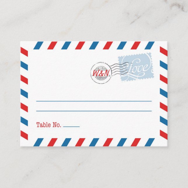 Blue Place Card Postal Service Collection (Front)