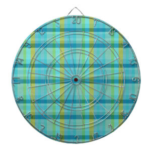 Blue Plaid by Shirley Taylor Dartboard