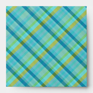 Blue Plaid by Shirley Taylor Envelope