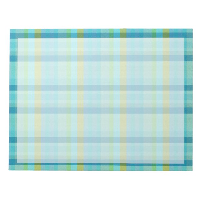 Blue Plaid by Shirley Taylor Notepad (Front)