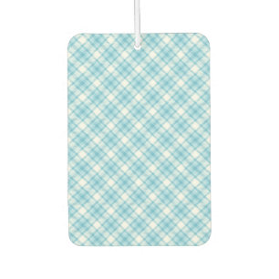 Blue Plaid Car Air Freshener