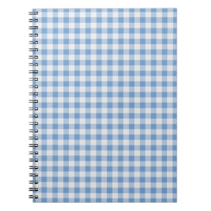 blue plaid chequered pattern notebook