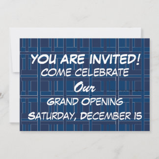 Blue Plaid Circuit Invitation