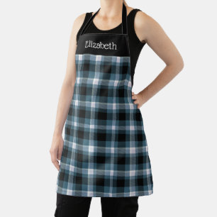 Blue Plaid Custom Apron