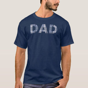 Blue Plaid Dad T-Shirt