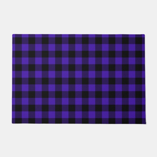 Blue Plaid Doormat (Front)