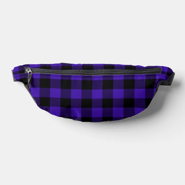 Blue Plaid Fanny Pack (Lay Down)