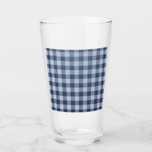 Blue Plaid Glass