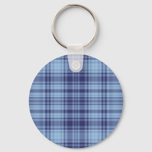 Blue Plaid Key Ring (Front)
