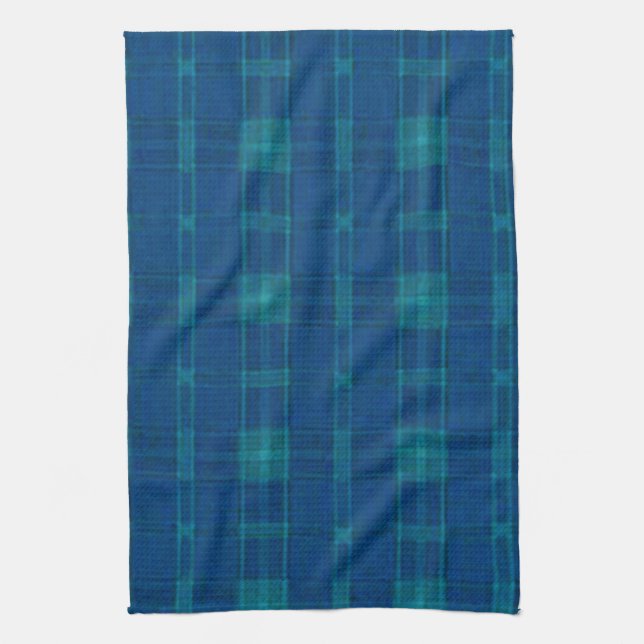 Blue Plaid Kitchen Towel (Vertical)