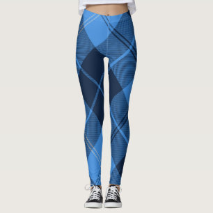 blue plaid leggings