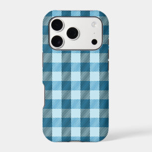 Blue Plaid Modern Simple