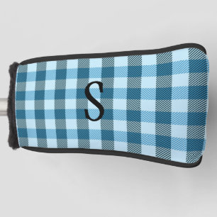 Blue Plaid Monogram Golf Head Cover