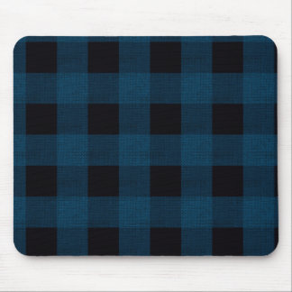 Blue Plaid Mouse Pad