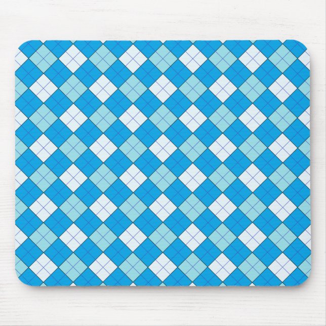 Blue Plaid Mousepad (Front)