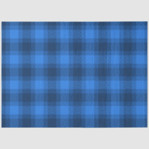 Blue Plaid Pattern, Buffalo. Tissue Paper