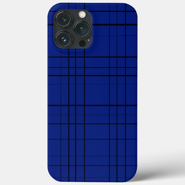 Blue plaid pattern Case-Mate iPhone case (Back)
