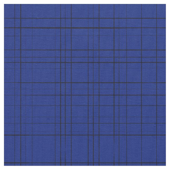 Blue plaid pattern fabric (Close Up)