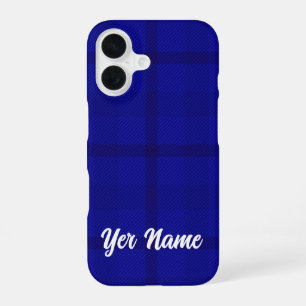 Blue Plaid pattern - iPhone 16 Case