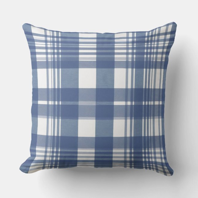 Blue Plaid pillow (Front)