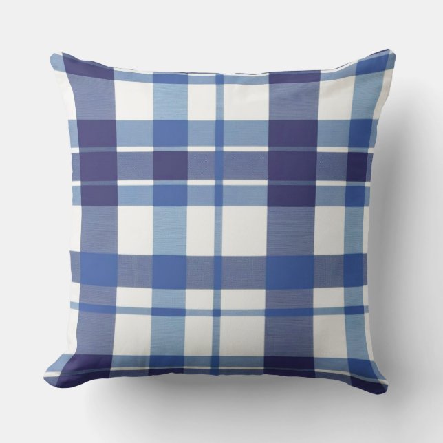 Blue Plaid pillow (Front)
