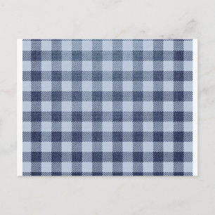 Blue Plaid Postcard