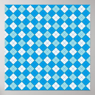 Blue Plaid Poster
