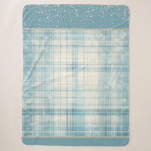 Blue Plaid Sherpa Blanket