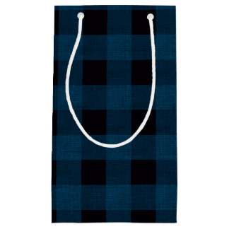 Blue Plaid Small Gift Bag