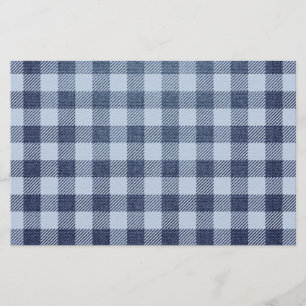 Blue Plaid Stationery