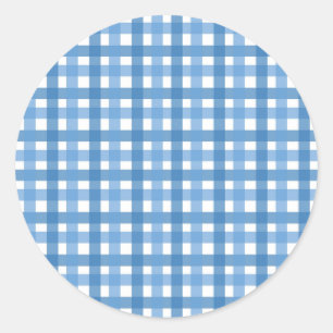 Blue Plaid Sticker/Envelope Seal