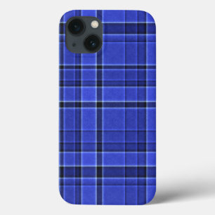 Blue Plaid Tartan iPhone 13 Case