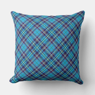 Blue Plaid Tartan  Cushion