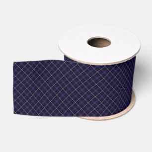 blue plaid / tartan grosgrain ribbon