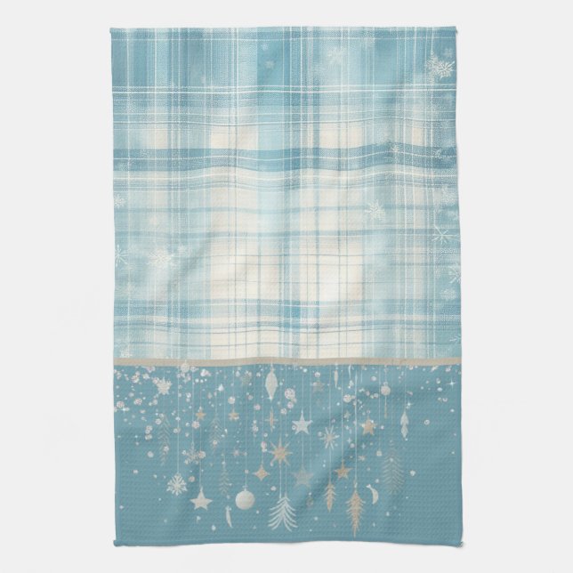 Blue Plaid Tea Towel (Vertical)