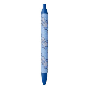 Blue Plaid Teddy Bears Blue Ink Pen